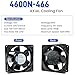 for ebmpapst 4600N-466 Axial Fan,115V 20W 106CFM Industrial Cooling Fan All-Metal Heat-Resistant Cooling Fan 4600N-466