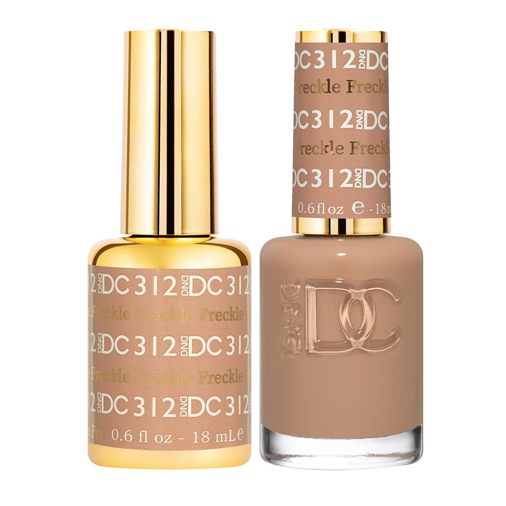 DNDDC Duo 312 Freckle - Gel & Matching Lacquer Polish, 0.6 Ounce (DNDDC310C)