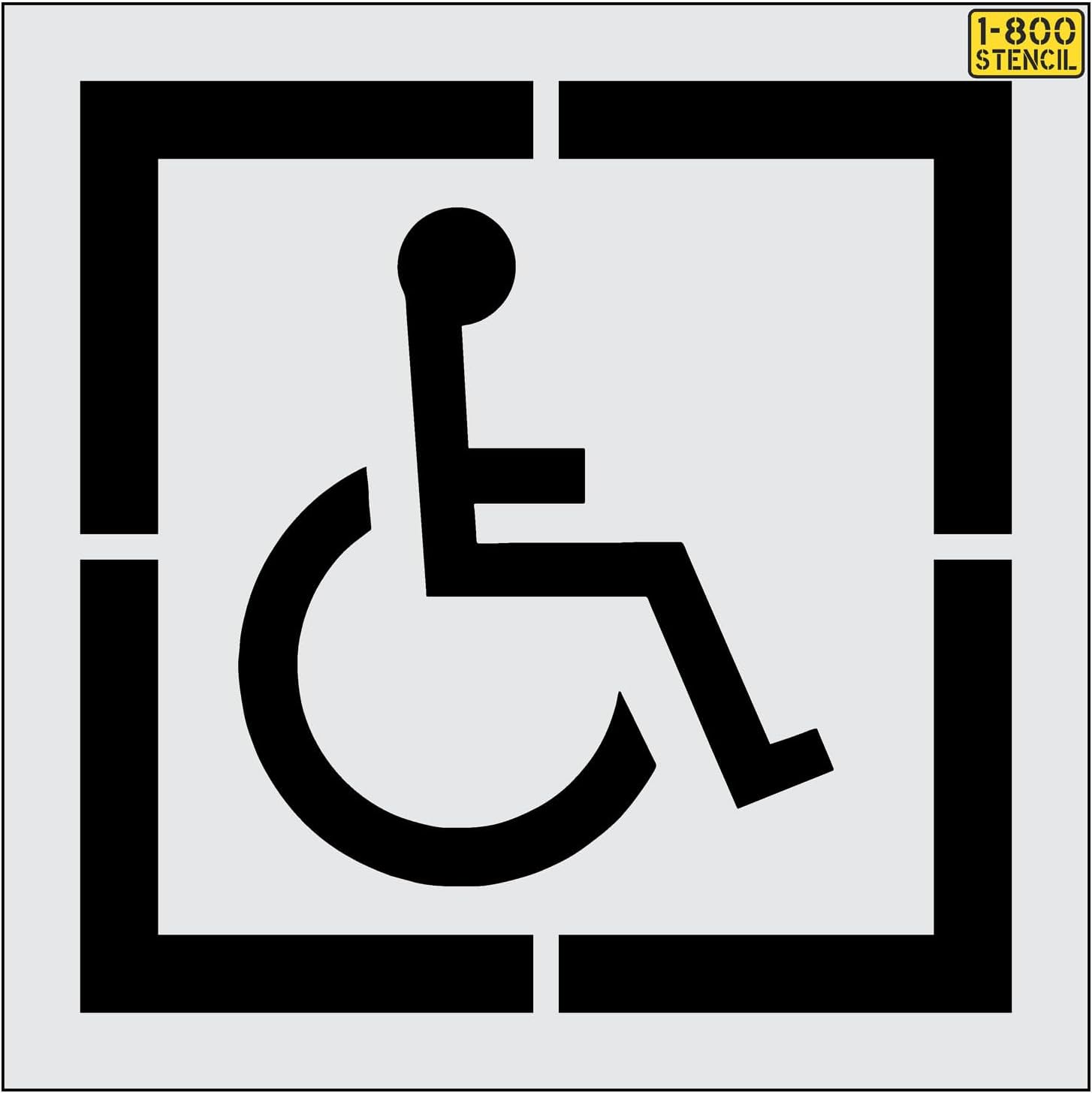 36" SAMS Club DOT Handicap Stencil - 1/16" (.063") Light-Duty LDPE