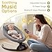 Baby Swings for Infants, Portable Baby Swing for Indoor and Outdoor, Bluetooth Baby Swing with Music Speaker, 5 Point Harness Belt, 5 Speeds and Timing