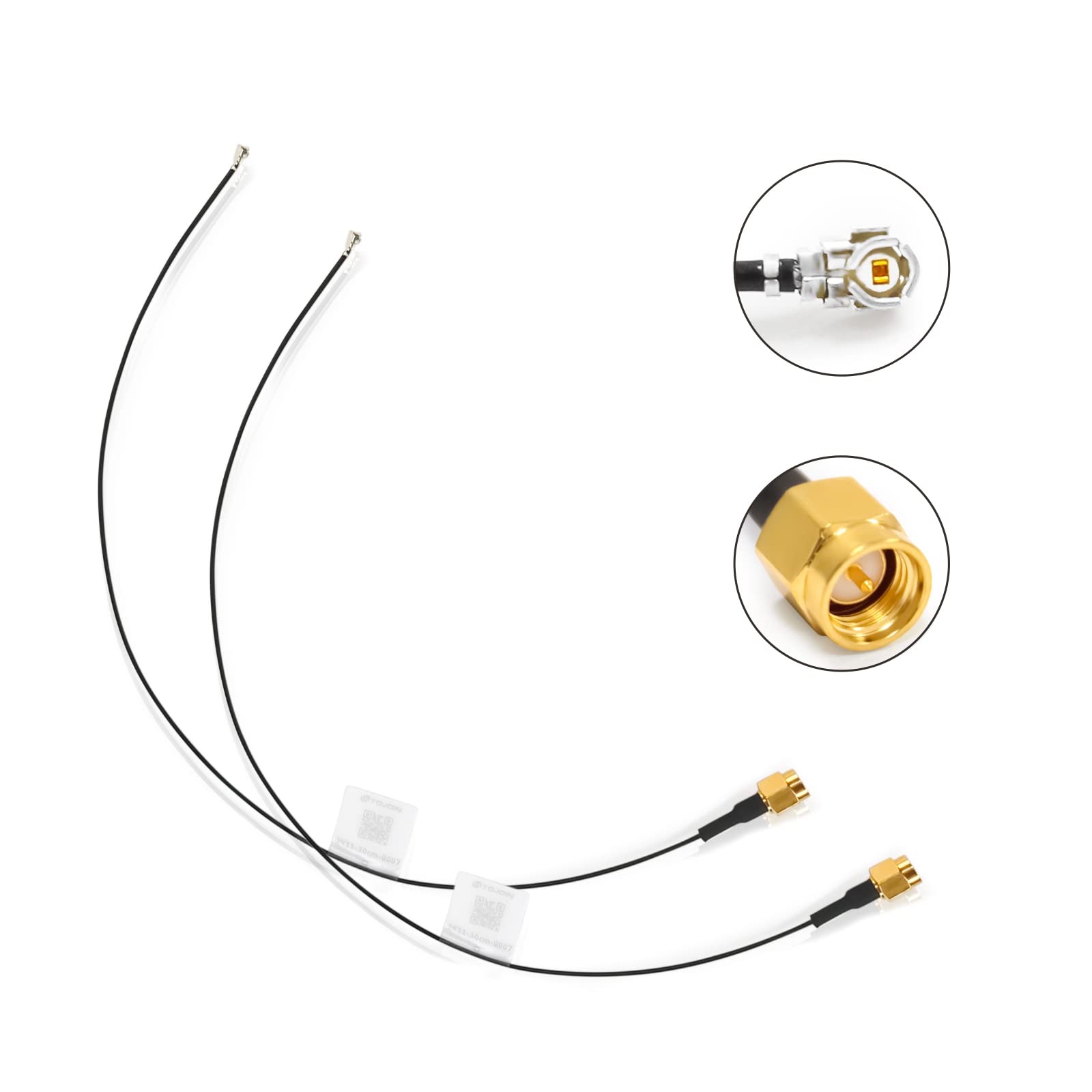 TOJOIN 2PCS SMA Male to UFL Female 1.13mm RF Coaxial Cable 6GHZ Low Loss for 4G / LTE/ 5G / Bluetooth/Antenna (30cm) - Image 4
