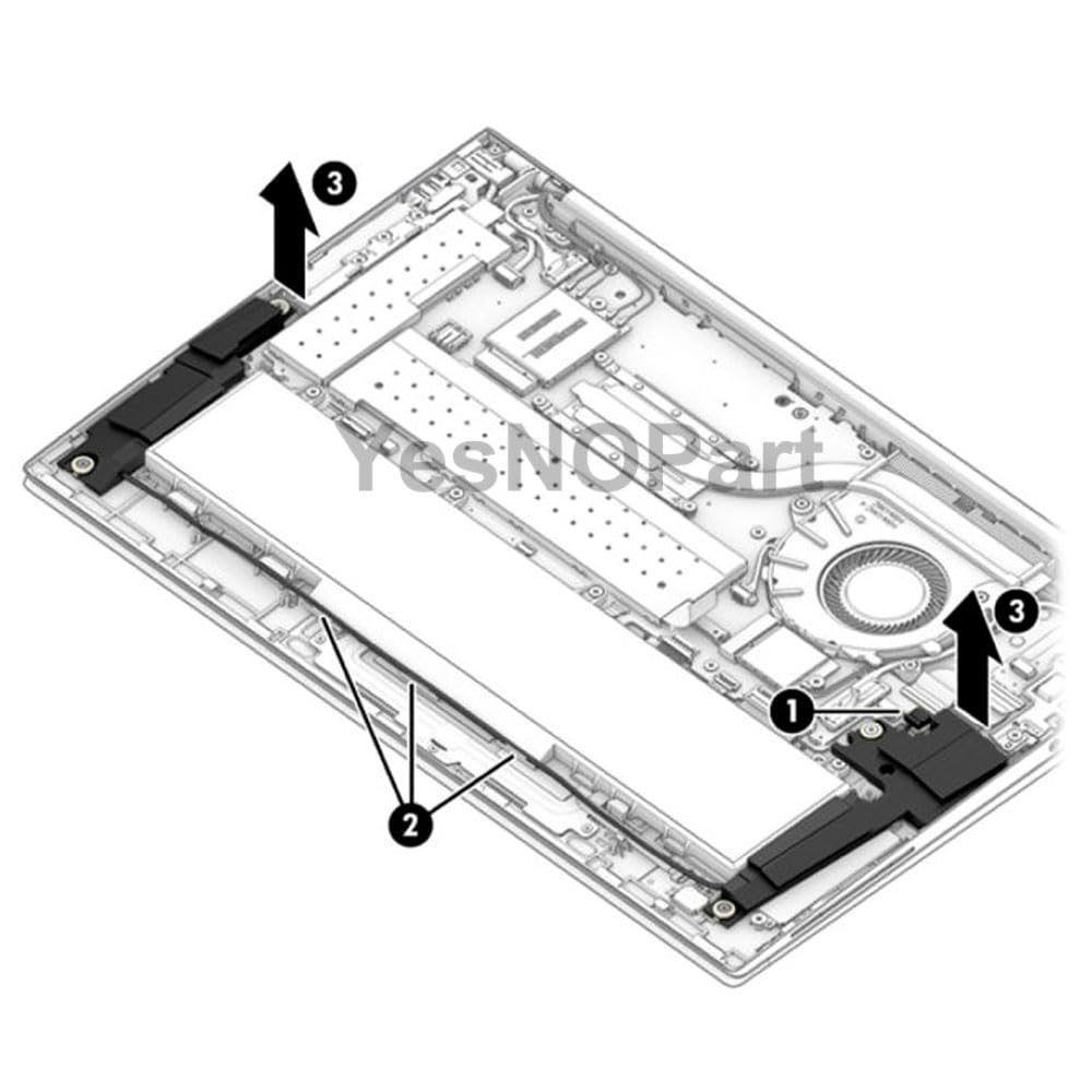 Deal4GO Gruppo altoparlante interno M73520-001 M07107-001 Ricambio per HP Elitebook 840 G7 G8, 845 G7 G8, Zbook 14 Firefly G7