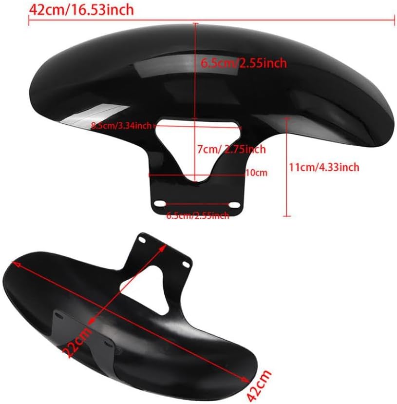 Motorcycle Front Fender Guard Compatible with M8 FLFBS FLFB Models 2018-2022(Gloss Black)