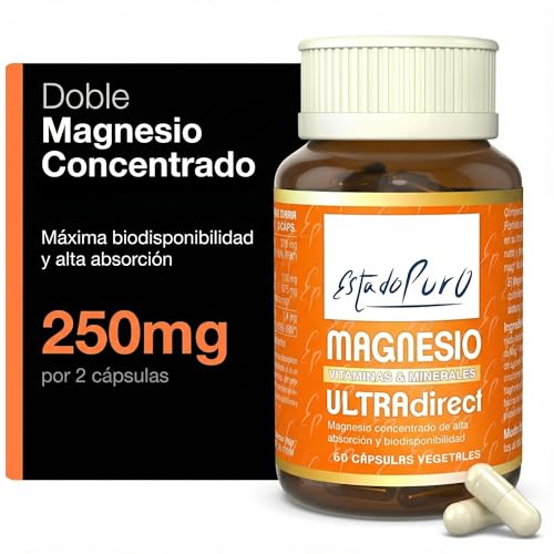 Magnesio Estado Puro | Bisciglinato de Magnesio 1200mg + Marino 675mg | 60 Cápsulas (1 Mes) | Máxima Absorción Sin Molestias Digestivas | Energía, Claridad Mental y Recuperación Muscular | TONGIL