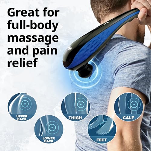 Image of Wahl Lithium-Ion Deep Tissue Percussion Handheld Massager for Muscles, Back, Neck, Shoulder Pain Relief, Cordless, Adjustable Intensity, Long Battery Life, FSA Eligible, Model 4232