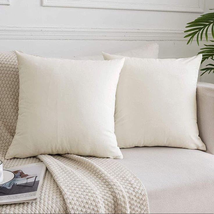 Image of Microfiber Pillow Filler 18x18 Inch | Cushion Insert 45x45 cm, Set of 2