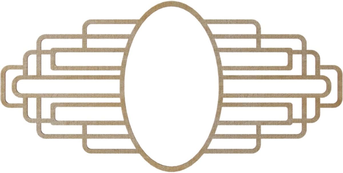 Ekena Millwork 24"W x 12"H x 6 5/8"IW x 11 3/8"IH x 3/8"T Elizabeth Wood Fretwork Pierced Ceiling Medallion, Birch