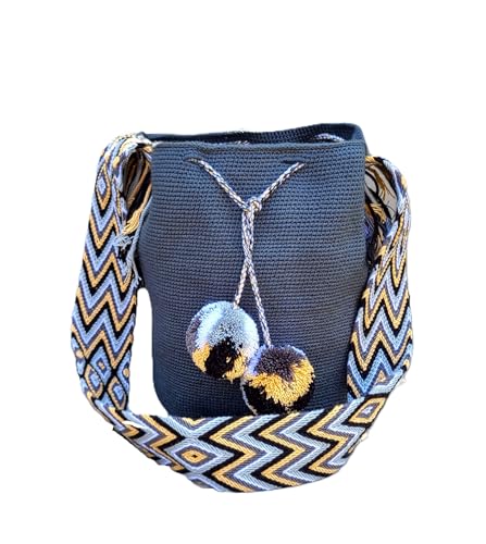 Imagen de TERRA FUSION Wayuu hecho a mano Bolsa de cubo Bolsa ética Verano