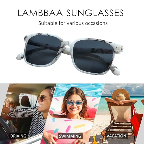 Image of Reading Sunglasses Vintage Square for Men and Women Protection Shades 3 Pack (Marble+Black White+Champagne, 2.00 Magnification)