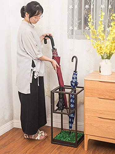 Support de stockage de parapluie court et long avec bac récepteur d'eau - 4