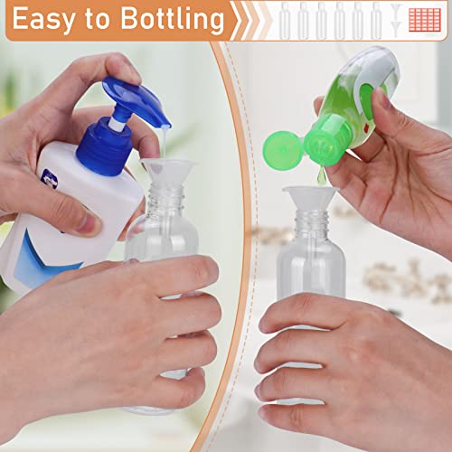 Image of Travel Bottle for Toiletries, 6PCS 100ml Plastic Bottles Empty Refillable Transparent Travel Bottles with Funnels and Labels for School Travel or Cosmetic, Multicolor