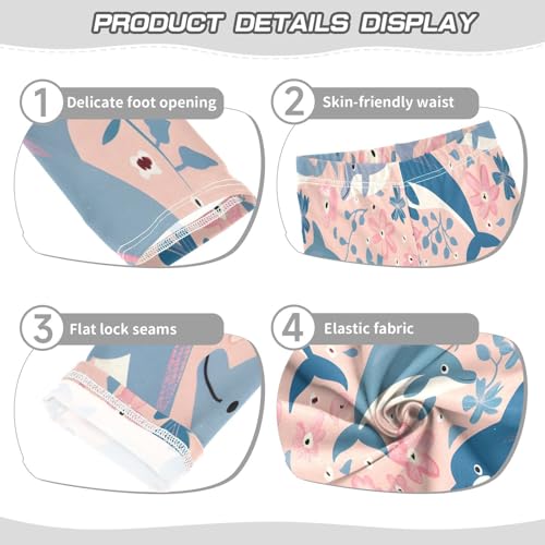 Toddler Girls Leggings Printed Yoga Pants Leggings Blue Jupming Dolphin for Kids3