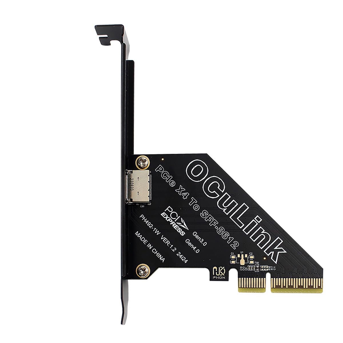 Scheda Grafica Esterna PCIe 4.0 X4 A Oculink SFF-8611 – Adattatore Per NVMe SSD E EGPU, Plug And Play 64 Gbps