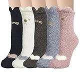 Justay Sowarm Kuschelsocken Damen Flauschige Wintersocken Thermosocken Mädchen Dicke...
