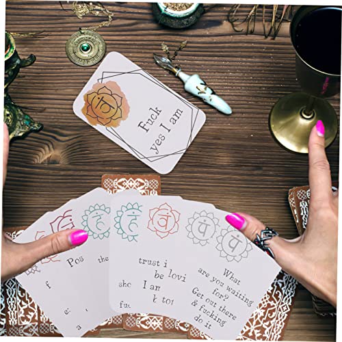 STOBOK Presente 3 Partidas Cartões De Afirmações Positivas Cartões Motivacionais Cartas Positivas Ca