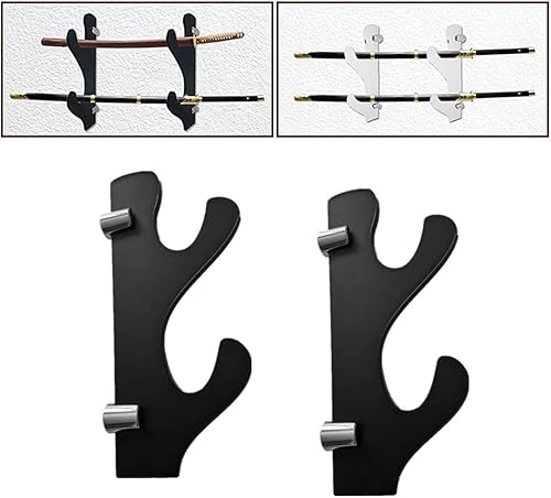 Miniatura 3 de Acrylic Wall Mount Two Layer Sword Stand Display Stand,Lightsaber Holder Sword Stand Sword Holder,Black