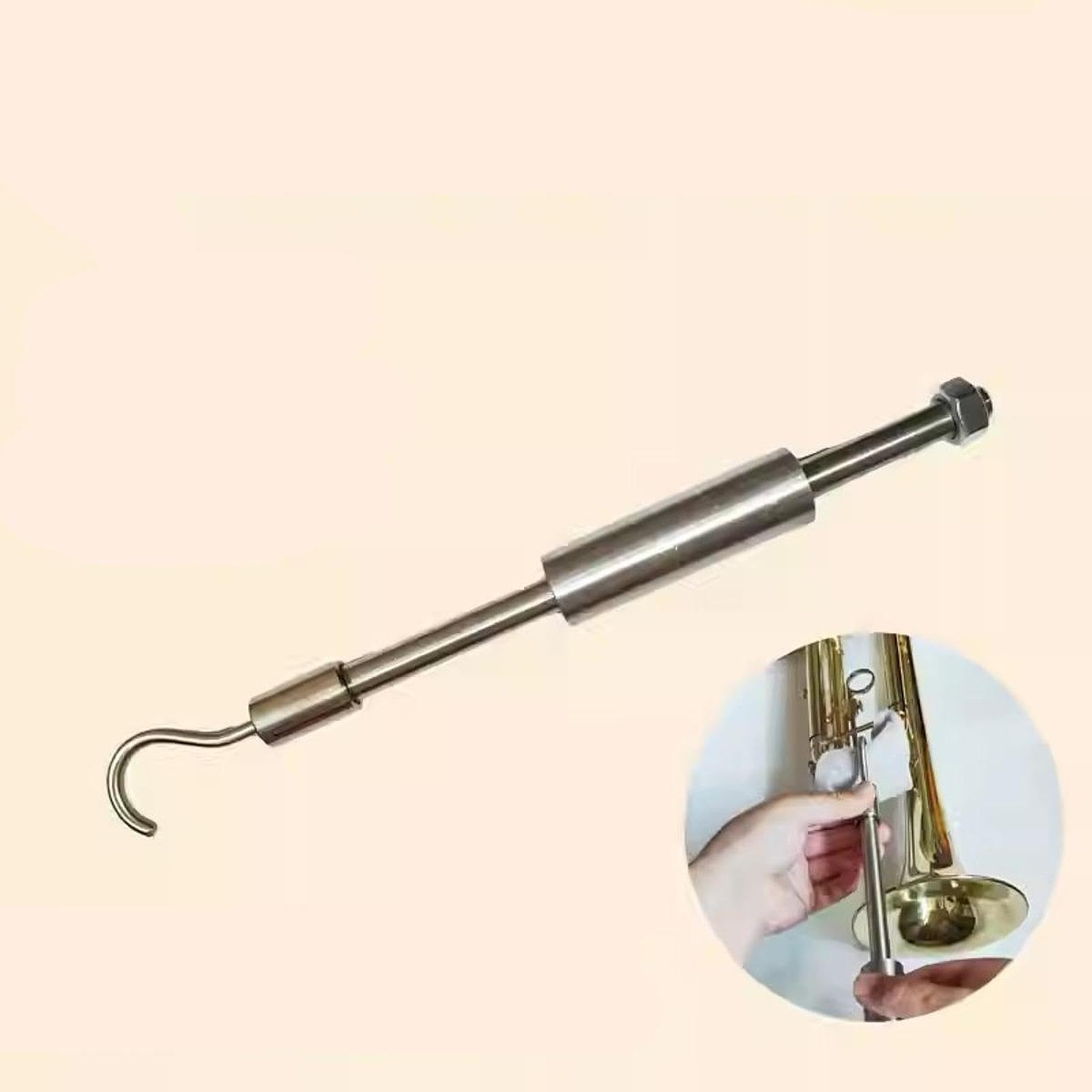 Herramienta de extracción de gancho de tubo de afinación para trompeta, corno francés, bombardino, herramienta de reparación de instrumentos de latón para diapositivas oxidadas