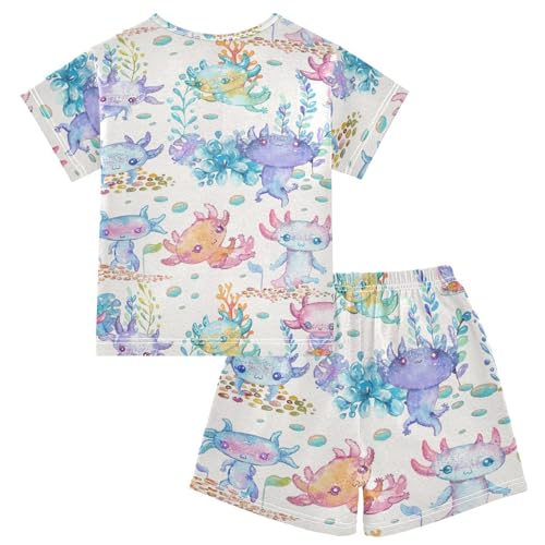 Pajama Sets Short Sleeve Soft Cotton Summer Sleepwear 2 Piece PJS Size 5-14T2