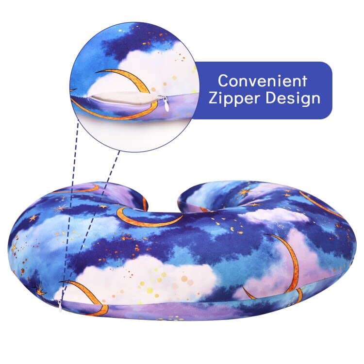 Miniatura 3 de DILIMI Funda de almohada de lactancia elástica extraíble para almohadas de lactancia, funda ultra suave y cómoda para bebés niñas y niños, luna