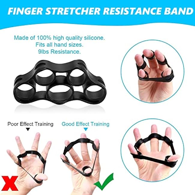 Hand Grip Strength Trainer Kits 4 Pack, Hand gripper strengthener, Forearm strengthener, Wrist Strengthener, Finger Exerciser,Hand Gripper, Gyroball Gyro Ball,Strength Trainer for Athletes, Pianists