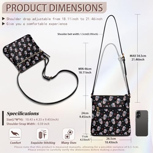 Image of Leather Purses for Women, Leather Hobo Bags for Women Travel Sling Purse Triple Zippered Pockets Shoulder Bag