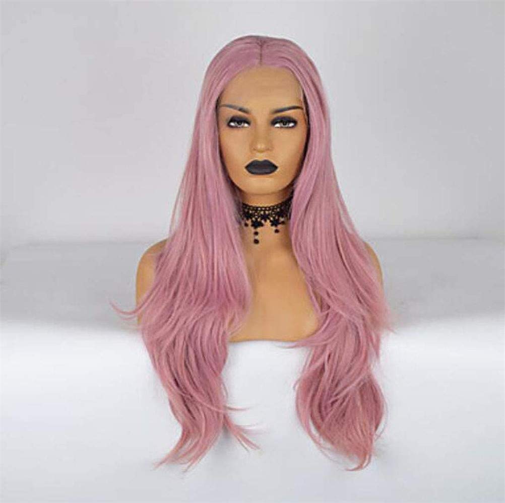 Perruque synthétique rose kinky pour festivals et soirées thématiques