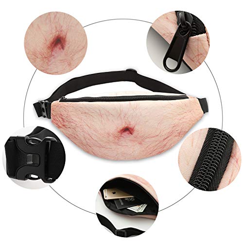 Gag Gift for Men – 3D Beer Belly Dad Bag Fanny Pack – Hilarious White Elephant Gift