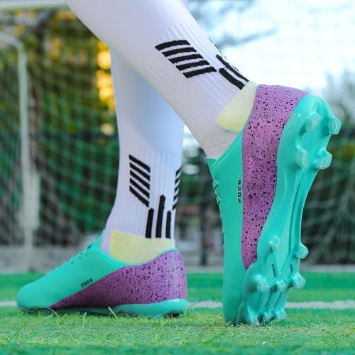 Image of Mens Soccer Cleats Womens Indoor Soccer Shoes Wide Baseball Turf Shoes Adult Youth Rugby Shoes Big Boys Small Spikes AG TF Football Boots