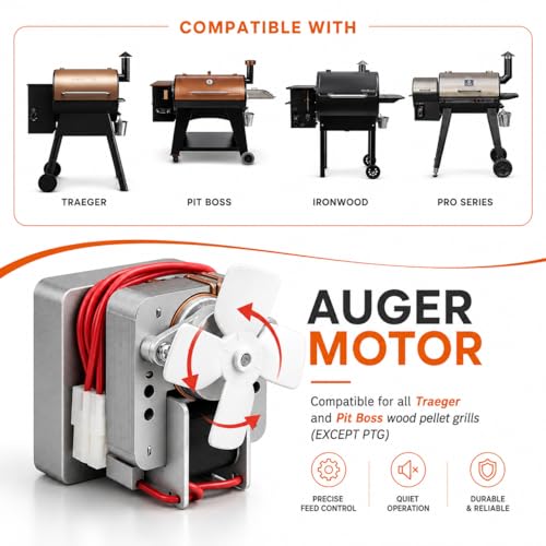 Image of Hisencn Upgraded 2.0 RPM Auger Motor for Traeger /Pit Boss /Camp Chef Grills