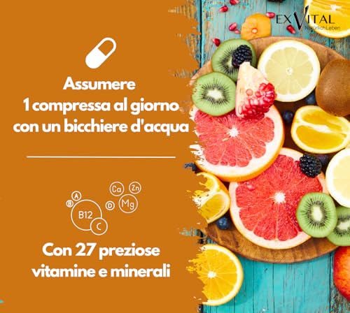 Compresse Multivitaminiche – 400 Compresse Vegane, 27 Vitamine E Minerali, Con Complesso Di Vitamine B, Vitamina D, Magnesio, Potassio E Altro, Senza Magnesio Stearato, Testate In Laboratorio - 2