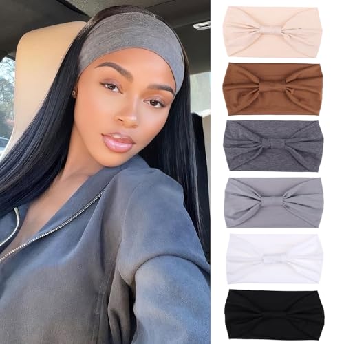 Bandeaux larges pour femme en tissu extensible doux confort durable style turban