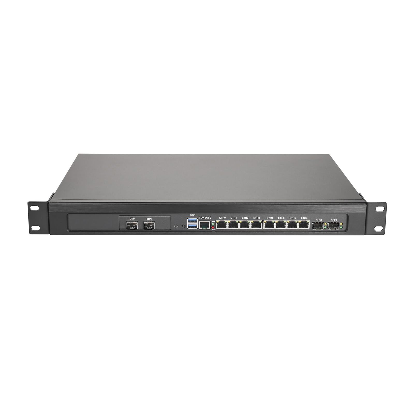 10GbE Firewall Hardware Appliance, Mikrotik, PFSense, OPNsense, Untangle, 1U Network, VPN, Router PC, I3 4100M, RS58, 8 x 2.5GbE LAN, Console, 4 x SFP+, 16G RAM, 128G SSD