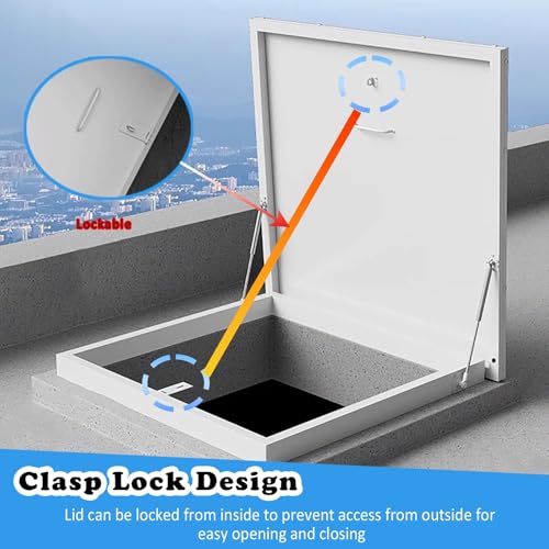 Escotilla de acceso al techo desmontable de aluminio de alta resistencia para edificios 5