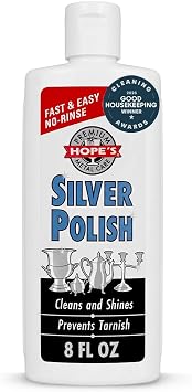 HOPES Silver Polish & Cleaner Protective Tarnish Remover Odorless Safe & Gentle No-Rinse Formula Fast & Easy Free of Harsh Chemicals Will not Scratch 8 Fl Oz