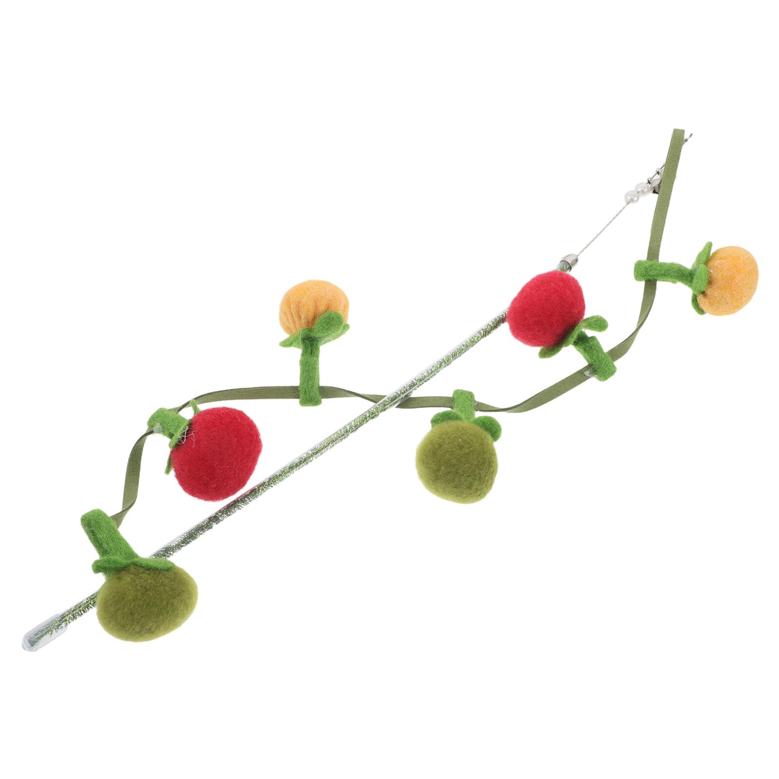 UPKOCH Baguette à Chat Interactive avec Balle en Kaki et Clochette 88 CM Légère et Flexible pour Chats et Chatons D’Intérieur Stimule L’Activité et Chasse Instinctive