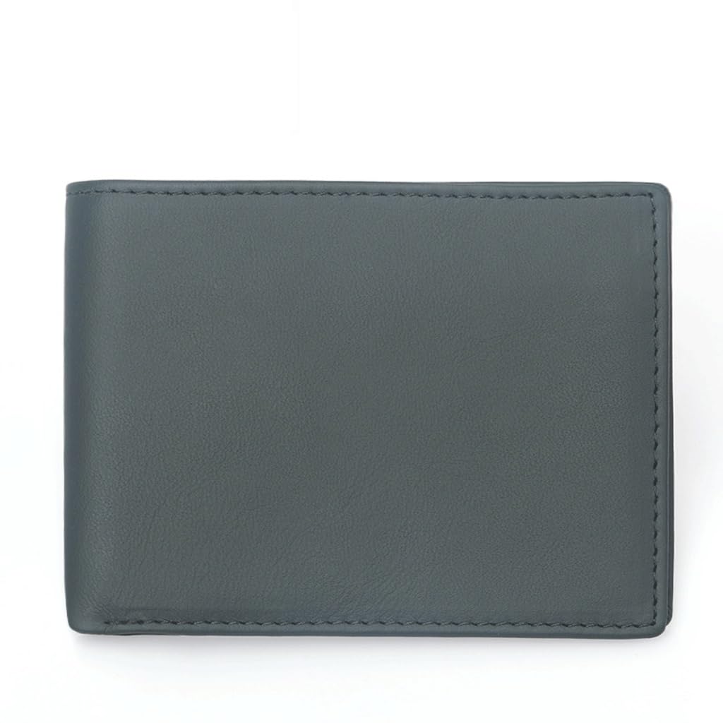Portefeuille en couche supérieure de cuir de vachette véritable avec zip durable - 5