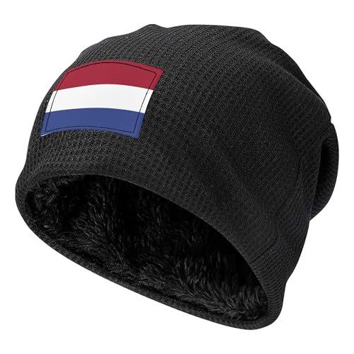 Bonnet polaire homme femme drapeau pays bas bonnet hiver chaud extensible vélo ski