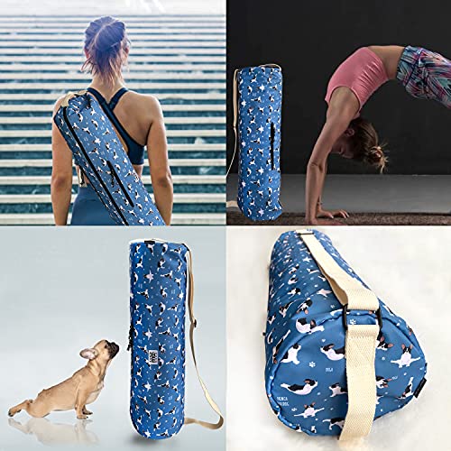 Rmmoororo Yoga Mat Bag Cover Adjustable Strap Waterproof Light Weight Foldable Carrier Protector For Men Woman Unisex Bulldogs Dogs #TOP5