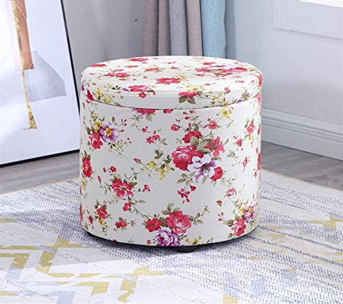 Repose-pieds de rangement en bois massif compact K