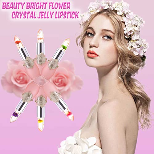 Witcrskm Color Changing Lipstick 6Pcs, Magic Crystal Flower Jelly Lip Gloss Makeup Set, Long Lasting Lip Balm Moisturizer Ph Clear Temperature Lipsticks, Ideal Gifts For Sister Girls Girlfriend Women #TOP4