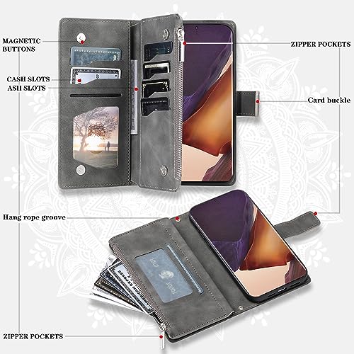 Étui Samsung Note 20 Ultra Housse Protection Écran Portefeuille Zipper