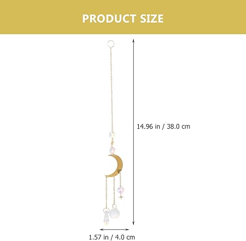 Miniatura 3 de IMIKEYA Atrapasoles de cristales 5 piezas de cristales colgantes con colgantes de cristal, atrapasoles coloridos para ventana, jardín, decoración