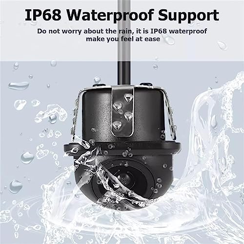 Image of Backup Camera, Waterproof IP68 Backup /Front View Camera, Car Rear View Camera Night Vision with Infrared LED, 170All-Round View, Reverse Camera for Cars, Trucks, RV, SUV, Van (Black)