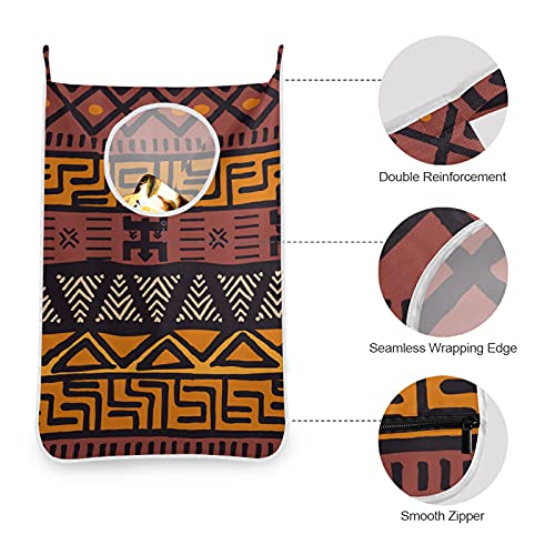 African Style Hanging Laundry Hamper With Stainless Steel Hooks,Oxford Fabric Printing Door Laundry Clothes Bag,Lb-African #TOP4