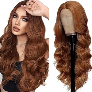 Echthaar Perücke Body Wave Human Hair Wig Glueless Wear and Go 4X1 Lace Closure PerüCken Damen 100% Brasilianisches Bleached Knot Light Brown Color 8A Grade 12 Zoll