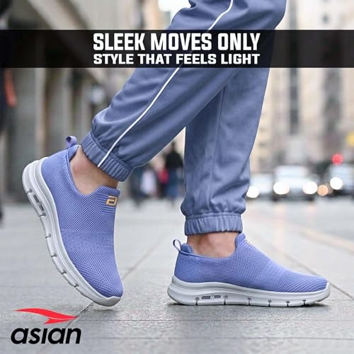 Image of ASIAN Wonderwalk-21 Walking Shoes for Men | Lightweight, Air Cooled Upper & Memory Foam Insole | Slip-On Sneakers for Walking, Travel & All-Day Comfort
