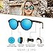 WearMe Pro - Retro Round Sturdy Sunglasses 100% UVA/UVB Lenses for Women Men