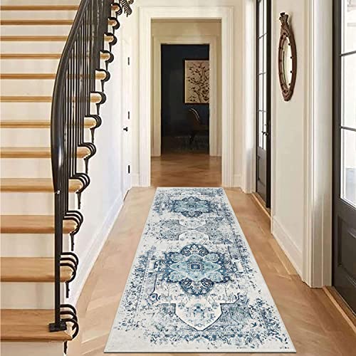 Homcomoda Persian Hallway Runner Rug Washable Non-Slip Distressed Vintage Runner Rug For Hallway 2X6 Boho Kitchen Runner Rug Non-Shedding Carpet Runner For Hallway Entrance Kitchen #TOP3