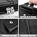 Car Sun Visor Organizer, Sunglass Holder and Storage Pocket, Card Cash Pouch with Multi-Pocket Net Zipper, Case Bag for License Pen Key, Auto Interior Accessories for Truck, SUV, Van (Purple)
