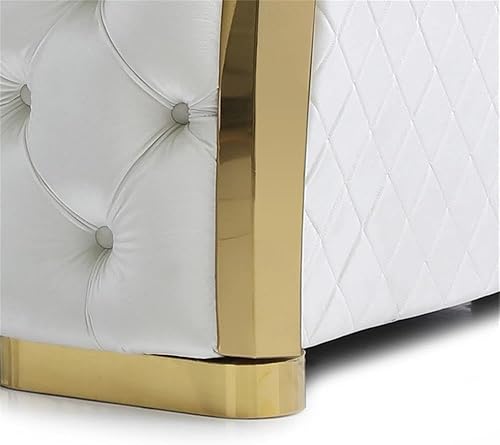 Miniatura 7 de Glory Furniture Lexi - Sofá de terciopelo de 19 pulgadas de alto con cojín en color marfildorado